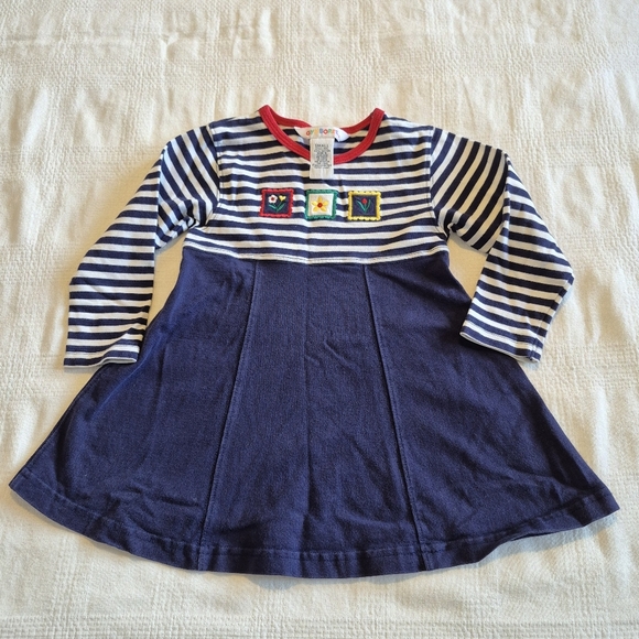 Other - Gymboree girls size small 2-3 years Vintage blue postage stamp design dress VGUC